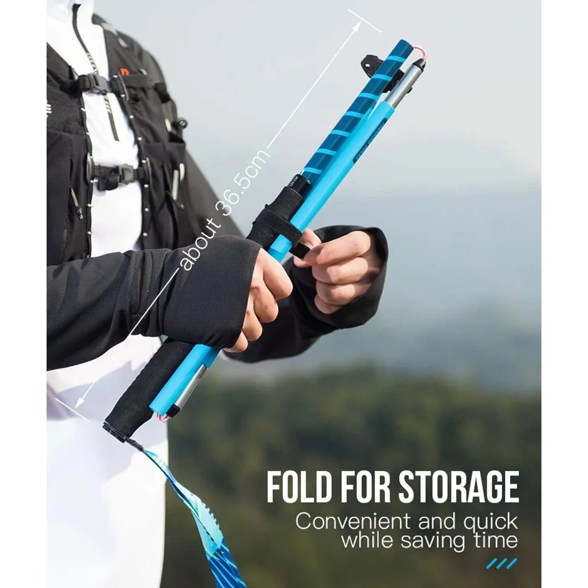 AONIJIE E4202 110cm 120cm Lightweight Folding Collapsible Quick Lock Cross-country Trekking Pole Aluminium Alloy Walking Stick