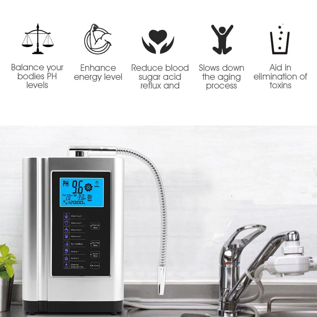 Alkaline Water Ionizer Hydrogen Generator Machine Purifier,Produces Ph 3.5 - 10.5 Alkaline Acid Water Water Filter System For Home - memorylane shop