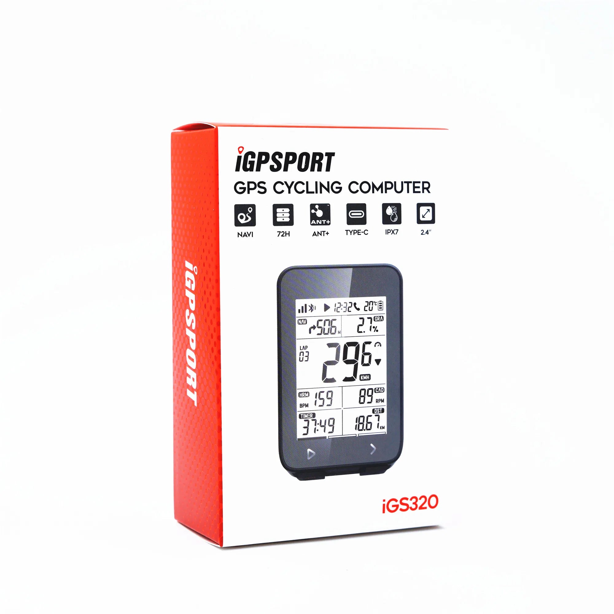IGPSPORT iGS320 TYPE-C Blu5.0 ANT+ long battery 2.4 inch Outdoor Gps Bike Computer Navigation Tracking Wireless Speedometer