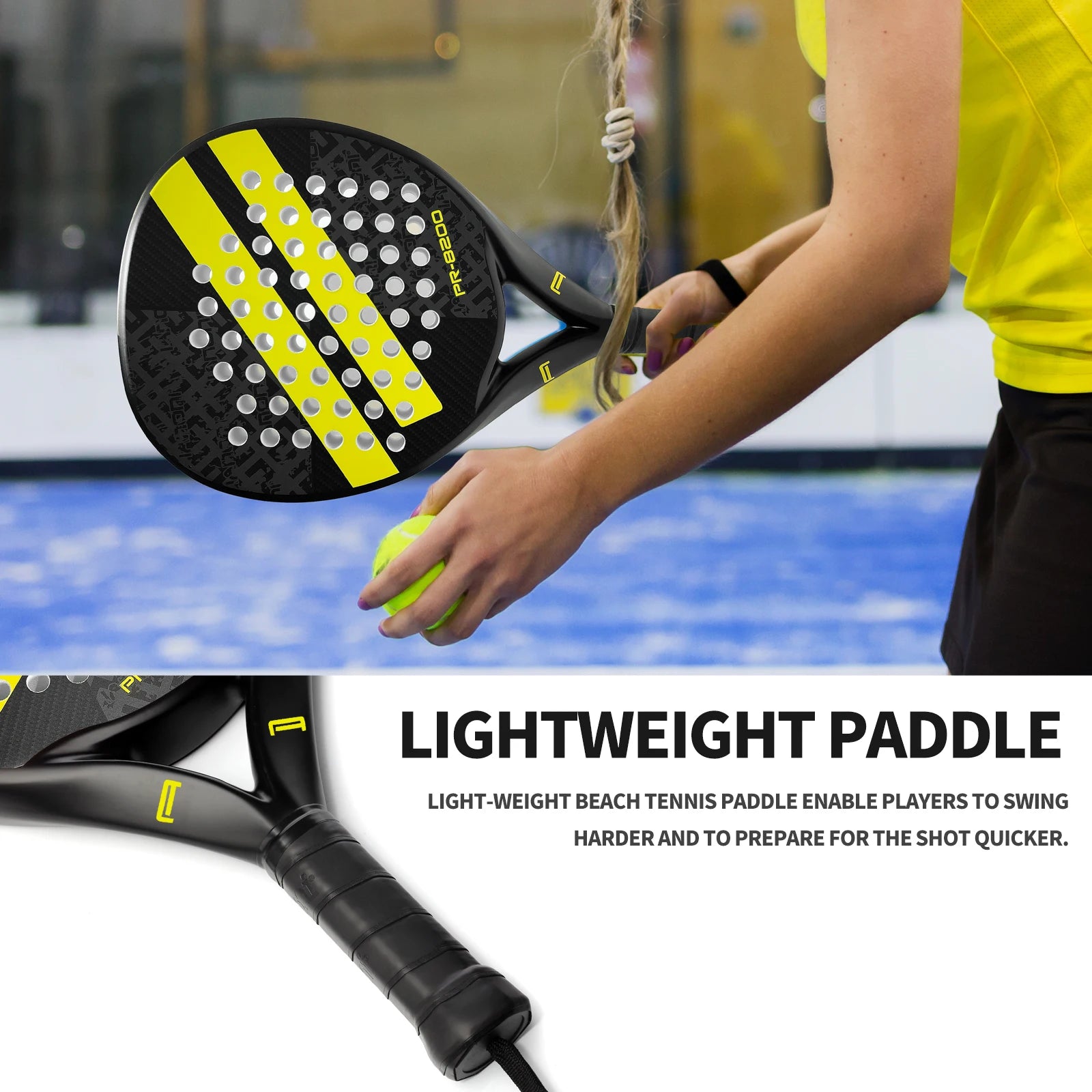 IANONI Padel Racket Carbon Fiber Surface with EVA Memory Flex Foam Core Lightweight Padel Racquet - memorylane shop
