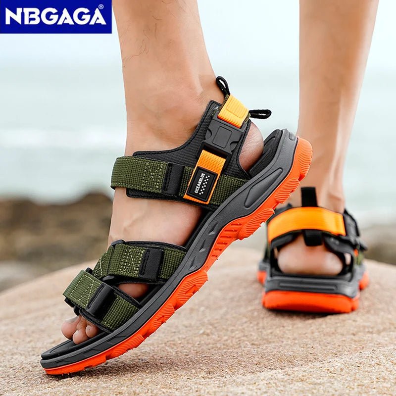 Summer Men's Sandals Trendy Casual Outdoor Sport Shoes for Holidays Beach Breathable Wear - Resistant Hiking & Walking Sandals - memorylane shop