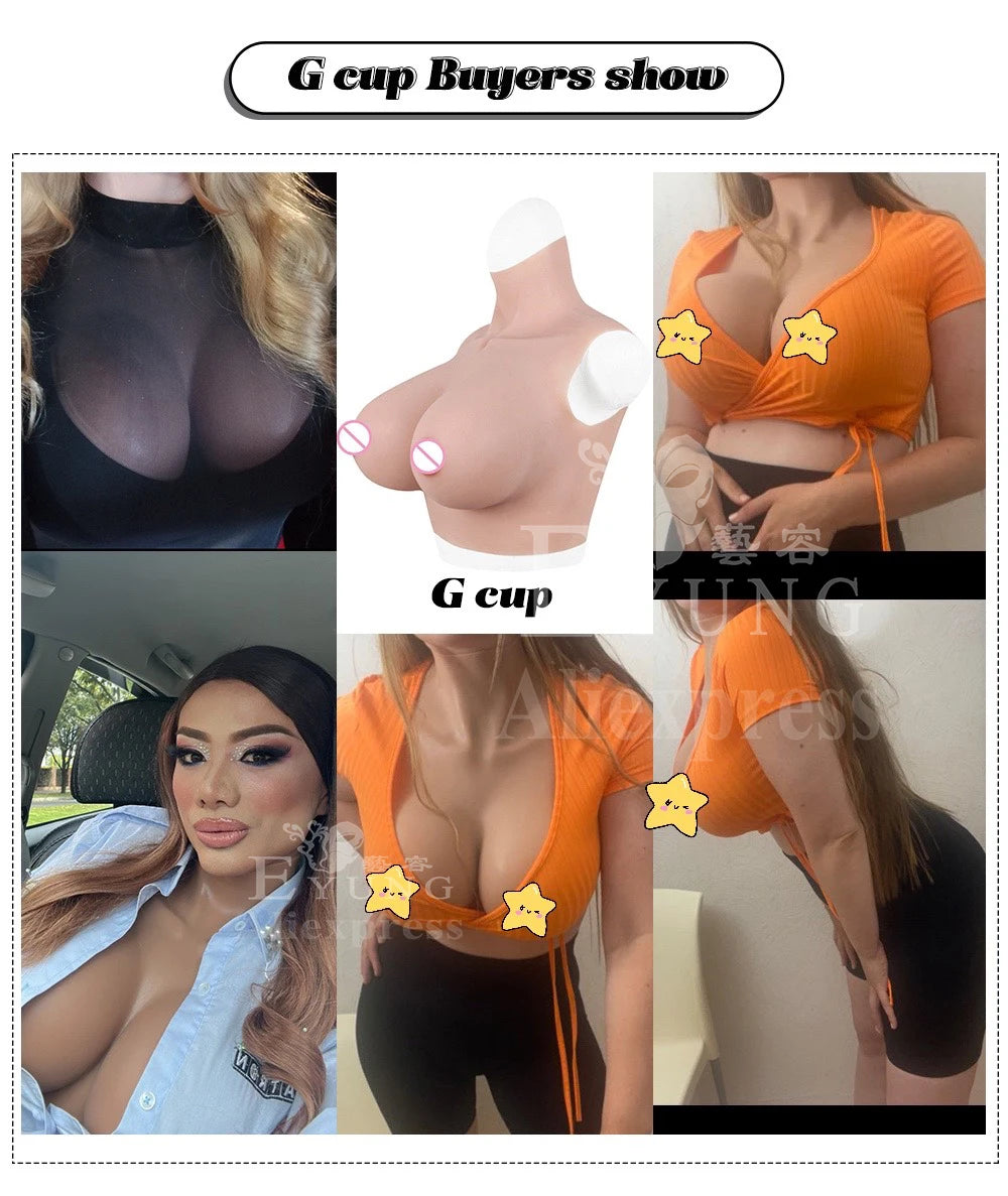 Eyung Realistic Silicone Fake Breast Forms Boobs for Crossdresser Shemale Transgenders Transvestite Mamario De Silicona Breasts