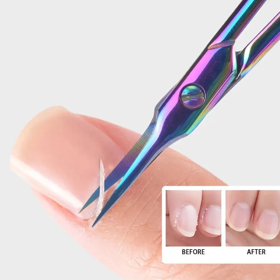 Dead Skin Remover Stainless Steel Curved Tip Thin Blade Cuticle Scissors Nail Clippers Trimmer Manicure Tools Eyebrow Tools - memorylane shop