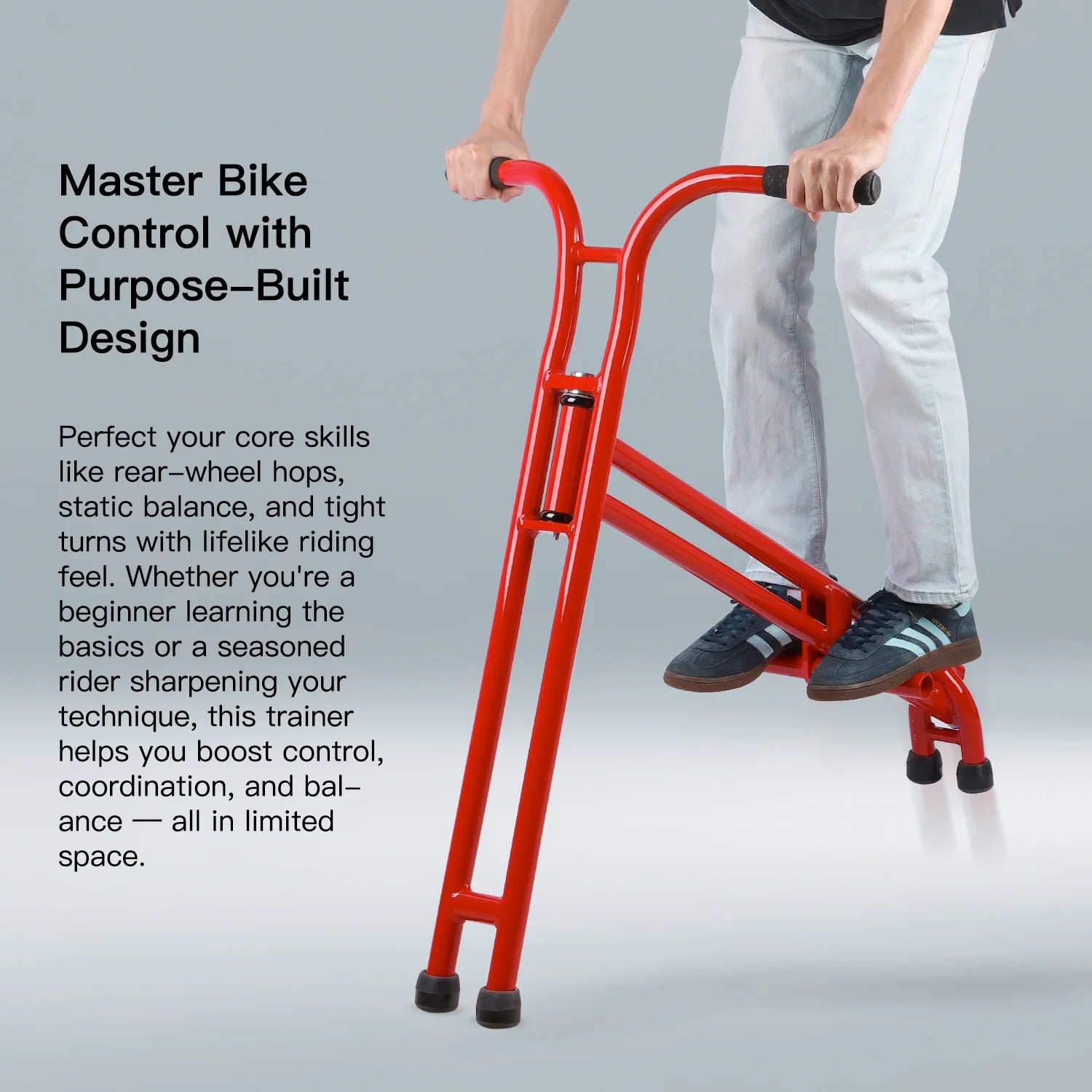 BOLANY Trial Bike Training Stand Frame Aluminum Alloy Bicycle Frame for Body Positioning Bike Trials Trial Riding Training Tools