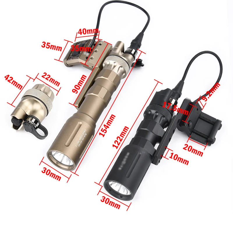 Tactical PLHV2 Flashlight High Power Scout Light Modlit PLH-V2 Hunting Weapon1 Lamp UNIT Offset Switch For 20mm Picatinny Rail