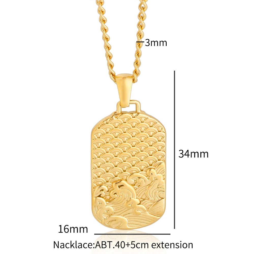 Square Pendants Delicate Stainless Steel Chain Pendant Necklace For Women Necklace - memorylane shop