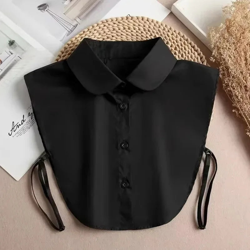 Women's Vintage Lace Front Tie Detachable Collar