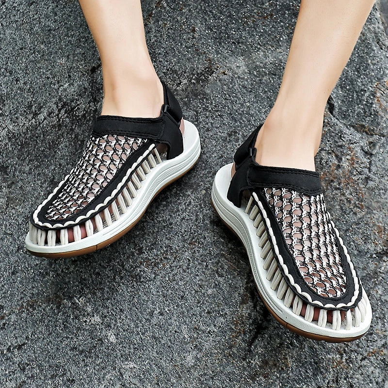 Summer New Sandals Men's Brand Designer Fashion Casual Outdoor Waders Large Size Hand-woven High Quality Beach Sandals For Men