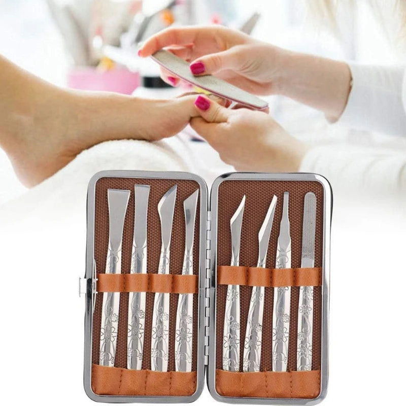 Professional Pedicure Tools Set Manicure Knife Kit Stainless Steel Toe Pedicure Knife Nail Clipper Feet Scraper Dead Skin Remove