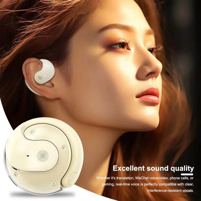Wireless Bluetooth AI Real - time Language Translation Earphones 144 Languages Ear Hanging Headphone Translator For Busine - memorylane shop