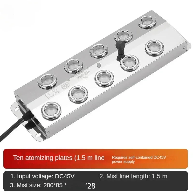 DC48V 4/6/8/10 Head Humidifier Ultrasonic Mist Maker Fogger For Mushroom Plants Without Power Supply