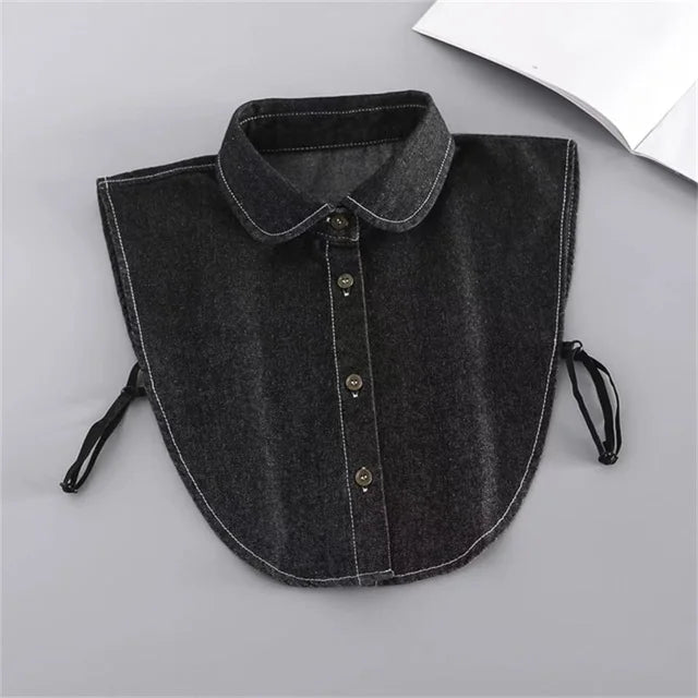 Fashion 2025 Front Tie White Fake Collar for Women Stand Detachable Collar Fake Girls Vintage Lace Ladies False Blouse Collar - memorylane shop
