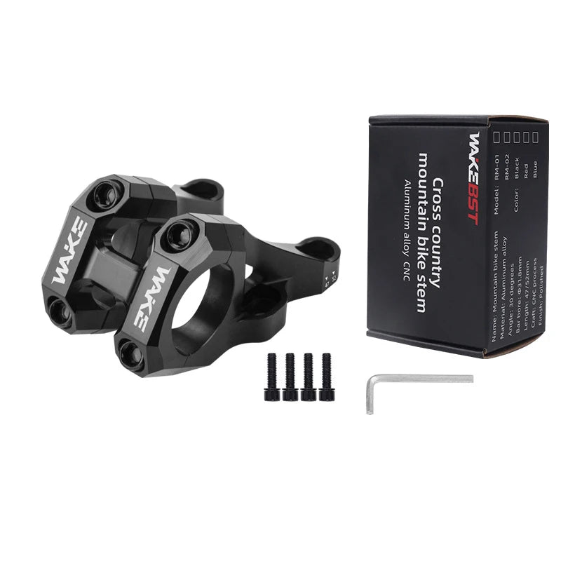 Wake Bike Short Stem Aluminum Alloy Mountain Downhill CNC Bike Handlebar Stem 31.8mm MTB Lightweight Short Stem Bike Accessories