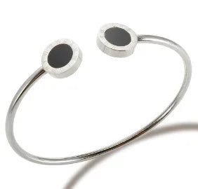 Fashion Simple Stainless Steel 3 Crystal Bracelet Bangle - memorylane shop