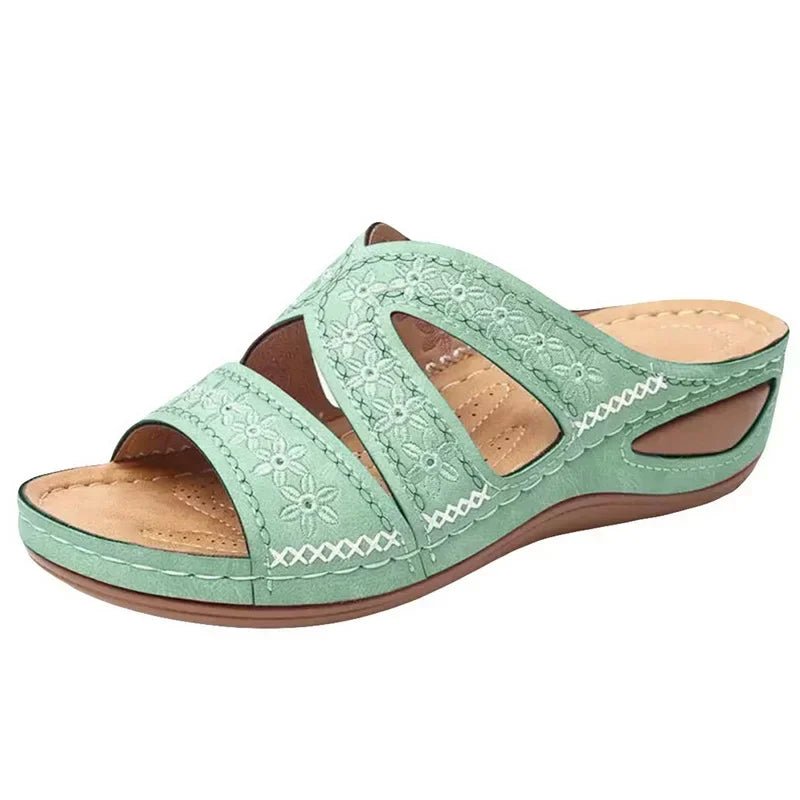 Summer 2025 women's sandals with exposed toes, retro anti slip leather casual women's fashionable versatile sandals - memorylane shop