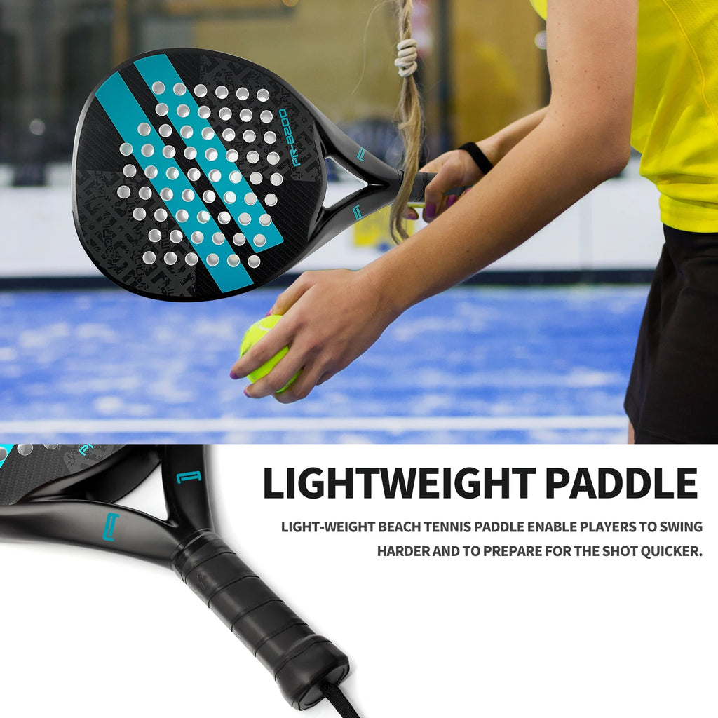 IANONI Padel Racket Carbon Fiber Surface with EVA Memory Flex Foam Core Lightweight Padel Racquet - memorylane shop