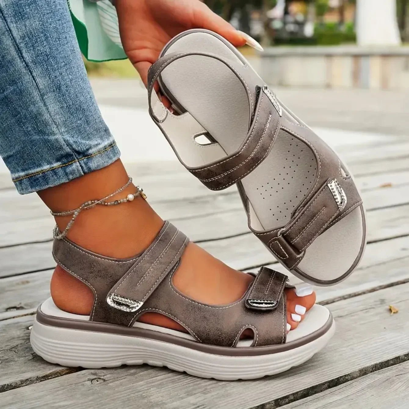 Summer Sandals Fashion Durable Sandals Ladies2025 New Travel Women Shoes Outdoor Beach Slippers Lightweight Platform Sandals - memorylane shop