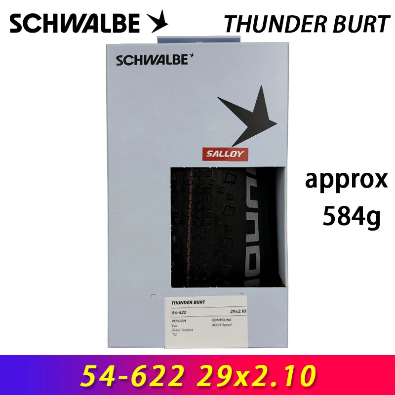 SCHWALBE Original THUNDER BURT 27.5x2.10 29x2.10 Folding Bicycle Tubeless Bike Tire for MTB XC Tracks Off-Road Cycling Parts