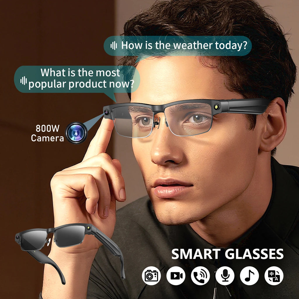 Smart Camera Glasses – Photo, Video, BT Call & AI Voice Assistant | Sunglasses