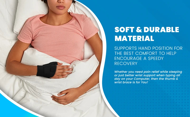 Flexible Splint Wrist Thumb Support Brace for Tendonitis Arthritis Breathable Thumb Protector Guard Fits Right and Left Hand