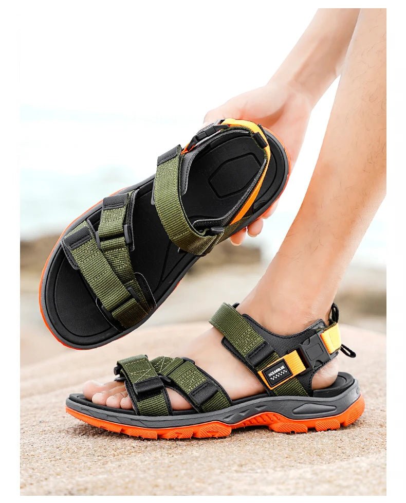 Summer Men's Sandals Trendy Casual Outdoor Sport Shoes for Holidays Beach Breathable Wear - Resistant Hiking & Walking Sandals - memorylane shop