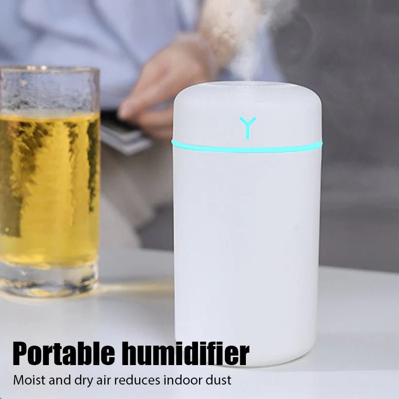 420ml Air Humidifier Portable USB Aroma Oil Diffuser with Colorful Light Cool Mist Sprayer For Bedroom Home Office Car Purifier - memorylane shop