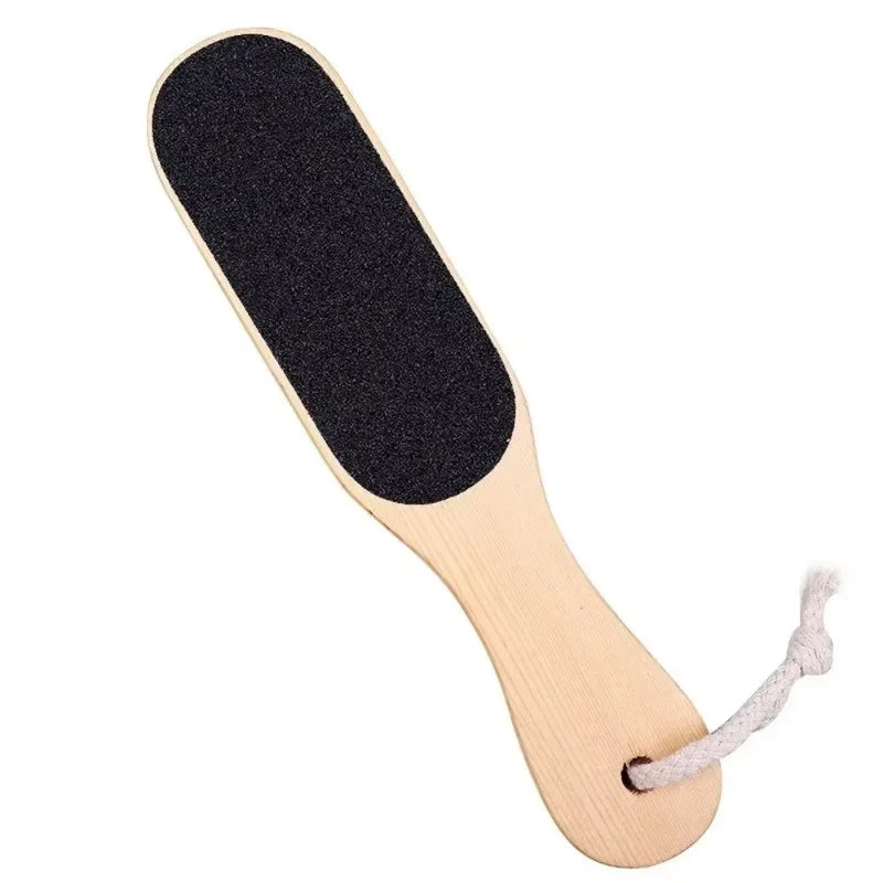 Foot Care Tools - Pedicure Dead Skin and Callus Remover, Foot Scrubber with Sandpaper and Wooden Handle