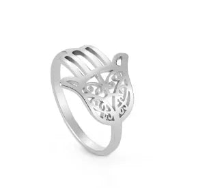Stainless Steel Zircon Ring for Women – Waterproof Romantic Jewelry