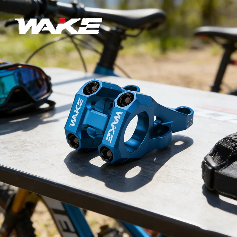 Wake Bike Short Stem Aluminum Alloy Mountain Downhill CNC Bike Handlebar Stem 31.8mm MTB Lightweight Short Stem Bike Accessories
