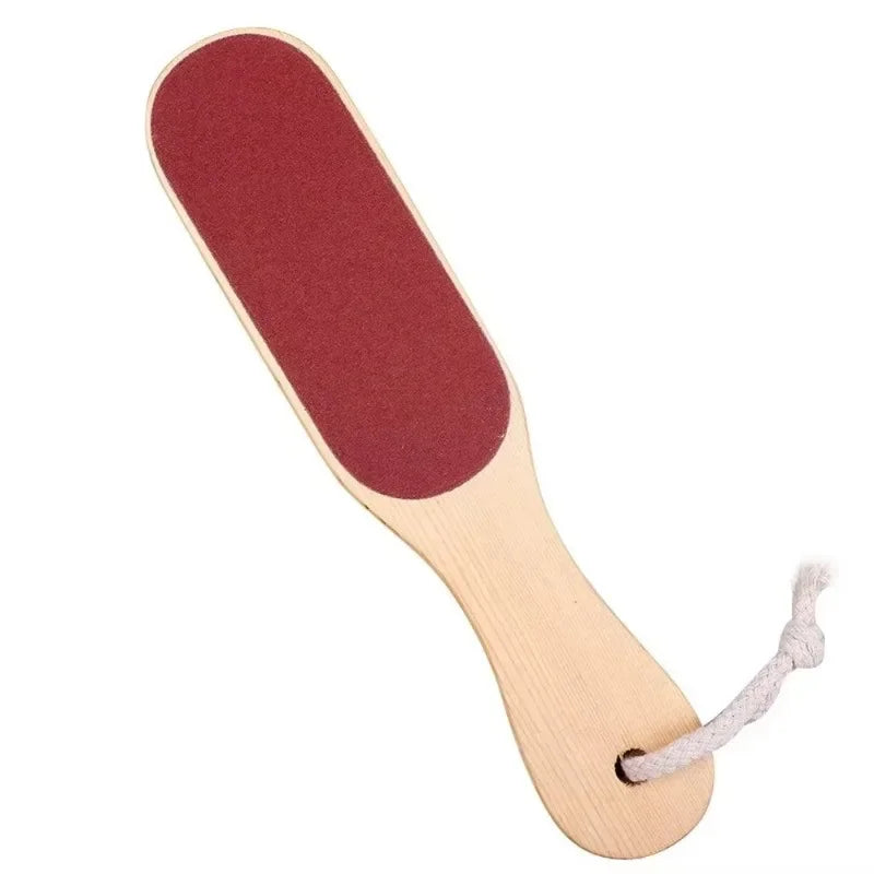 Foot Care Tools - Pedicure Dead Skin and Callus Remover, Foot Scrubber with Sandpaper and Wooden Handle