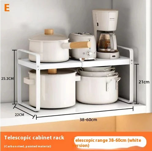 Retractable Kitchen Countertop Shelf – Adjustable Microwave & Oven Rack Organizer