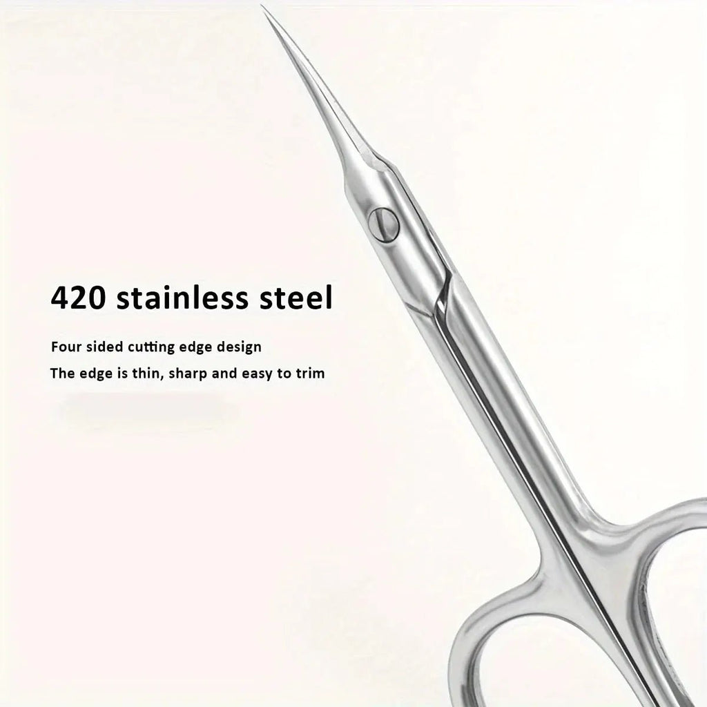 Dead Skin Remover Stainless Steel Curved Tip Thin Blade Cuticle Scissors Nail Clippers Trimmer Manicure Tools Eyebrow Tools - memorylane shop