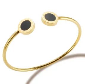 Fashion Simple Stainless Steel 3 Crystal Bracelet Bangle - memorylane shop