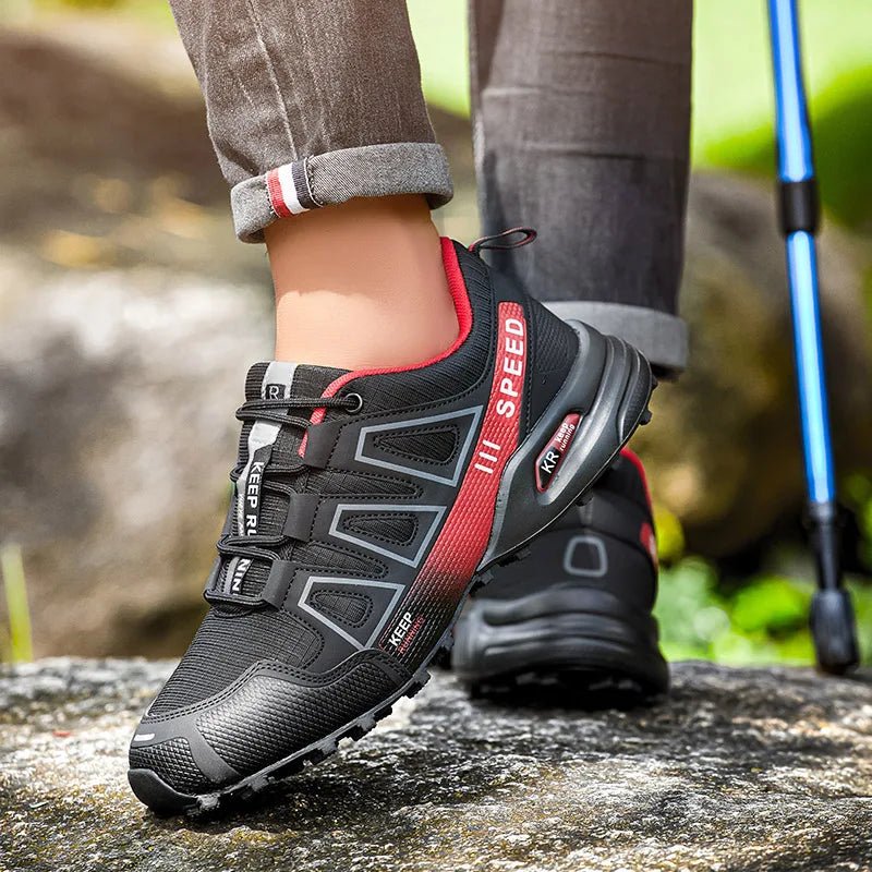 Men's Lockless Cycling Shoes,Outdoor Mountain Cross - Country Non - slip Hiking shoes,Breathable Sports Shoes,Road Cycling Shoes - memorylane shop