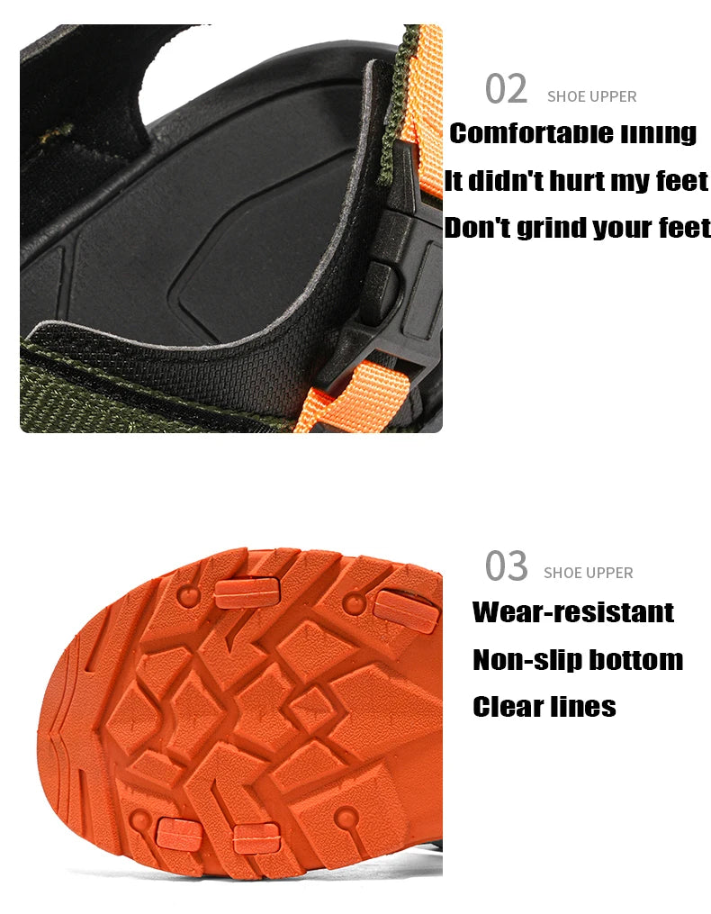 Men's Breathable Outdoor Sport Hiking Sandals – Wear-Resistant Walking Shoes