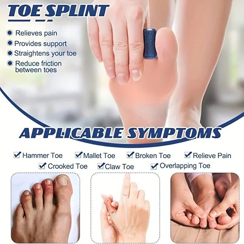 Foot Care Tools Toe Splint Toe Straightener Toes Corrector for Women Toes Brace Hammertoe Splint Toes Wrap Toe Covers Broken - memorylane shop