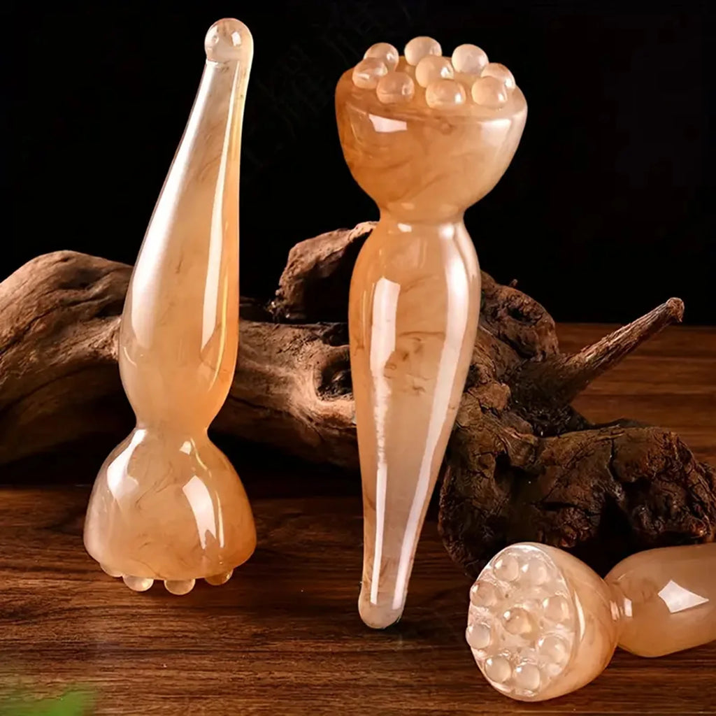 smooth Face Massage Tools Resin Gua Sha Face Skin Care massage sticks lotus seedpod shape massager facial Physiotherapy tool - memorylane shop