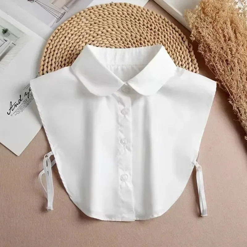 Women's Vintage Lace Front Tie Detachable Collar