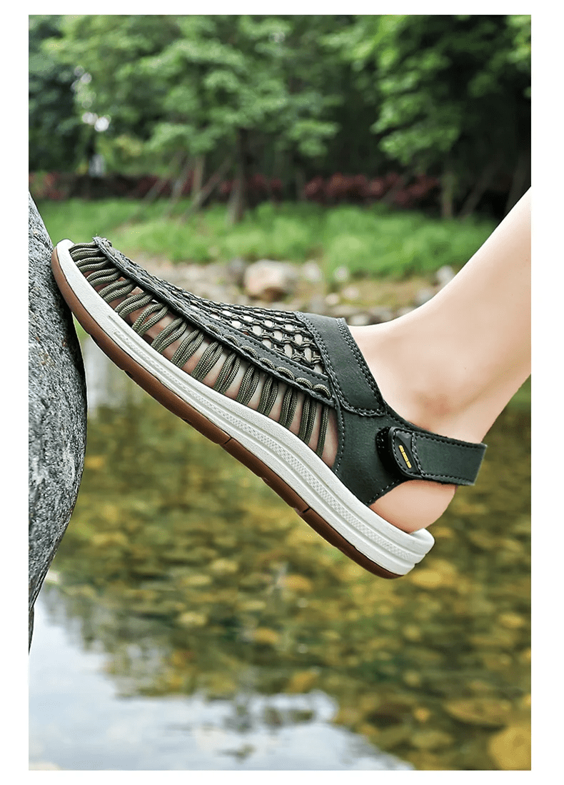 Summer New Sandals Men's Brand Designer Fashion Casual Outdoor Waders Large Size Hand - woven High Quality Beach Sandals For Men - memorylane shop