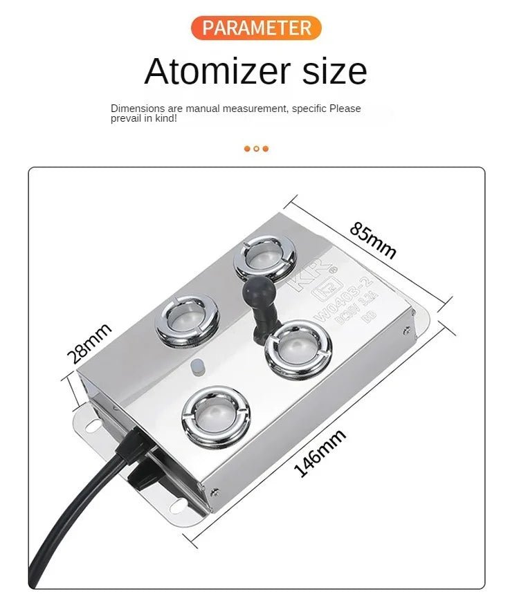 DC48V 4/6/8/10 Head Humidifier Ultrasonic Mist Maker Fogger For Mushroom Plants Without Power Supply - memorylane shop
