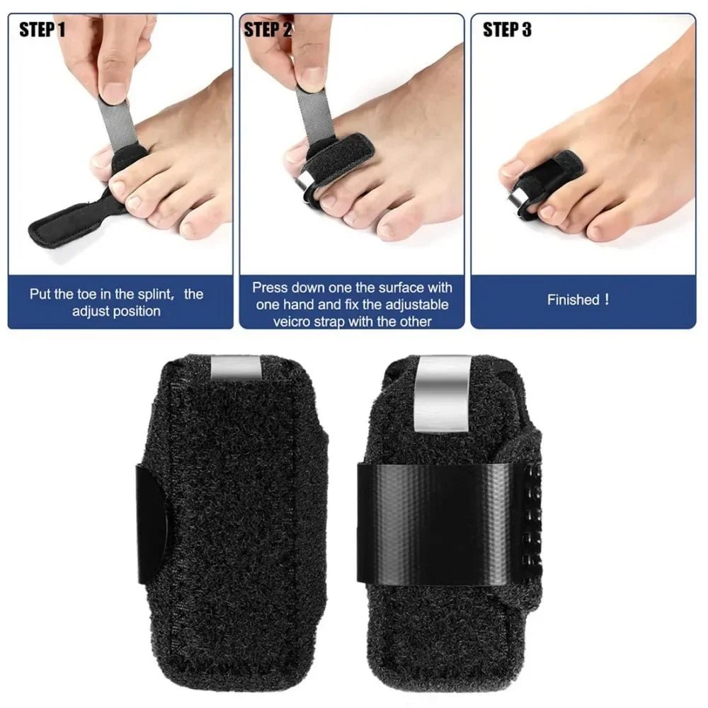 Left Right 2Pcs Toe Splint Straightener Hammer Separator Corrector Crooked Fingers Claw Stabilizer Corrector Pain Relief - memorylane shop