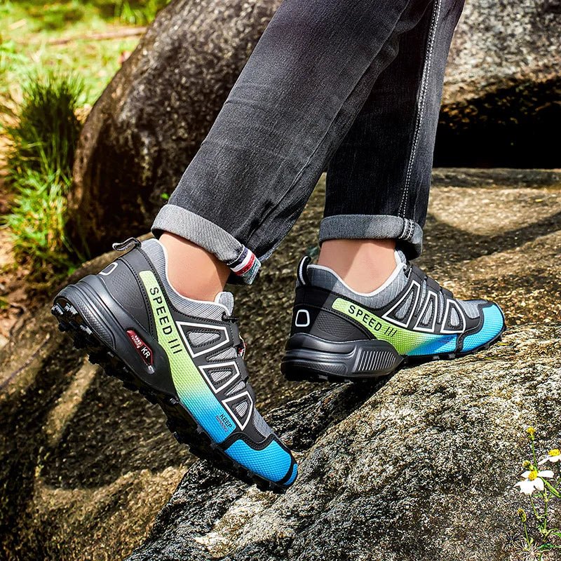 Men's Lockless Cycling Shoes,Outdoor Mountain Cross - Country Non - slip Hiking shoes,Breathable Sports Shoes,Road Cycling Shoes - memorylane shop