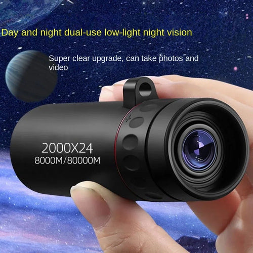 2000x24 HD Monocular Telescope Mini Portable Mobile Phone Telescope with Holder Outdoor Camping Hunting Birdwatching Telescopes - memorylane shop