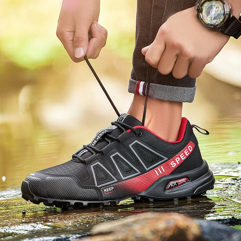 Men's Lockless Cycling Shoes,Outdoor Mountain Cross - Country Non - slip Hiking shoes,Breathable Sports Shoes,Road Cycling Shoes - memorylane shop