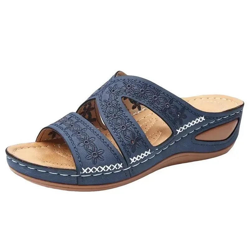 Summer 2025 women's sandals with exposed toes, retro anti slip leather casual women's fashionable versatile sandals - memorylane shop