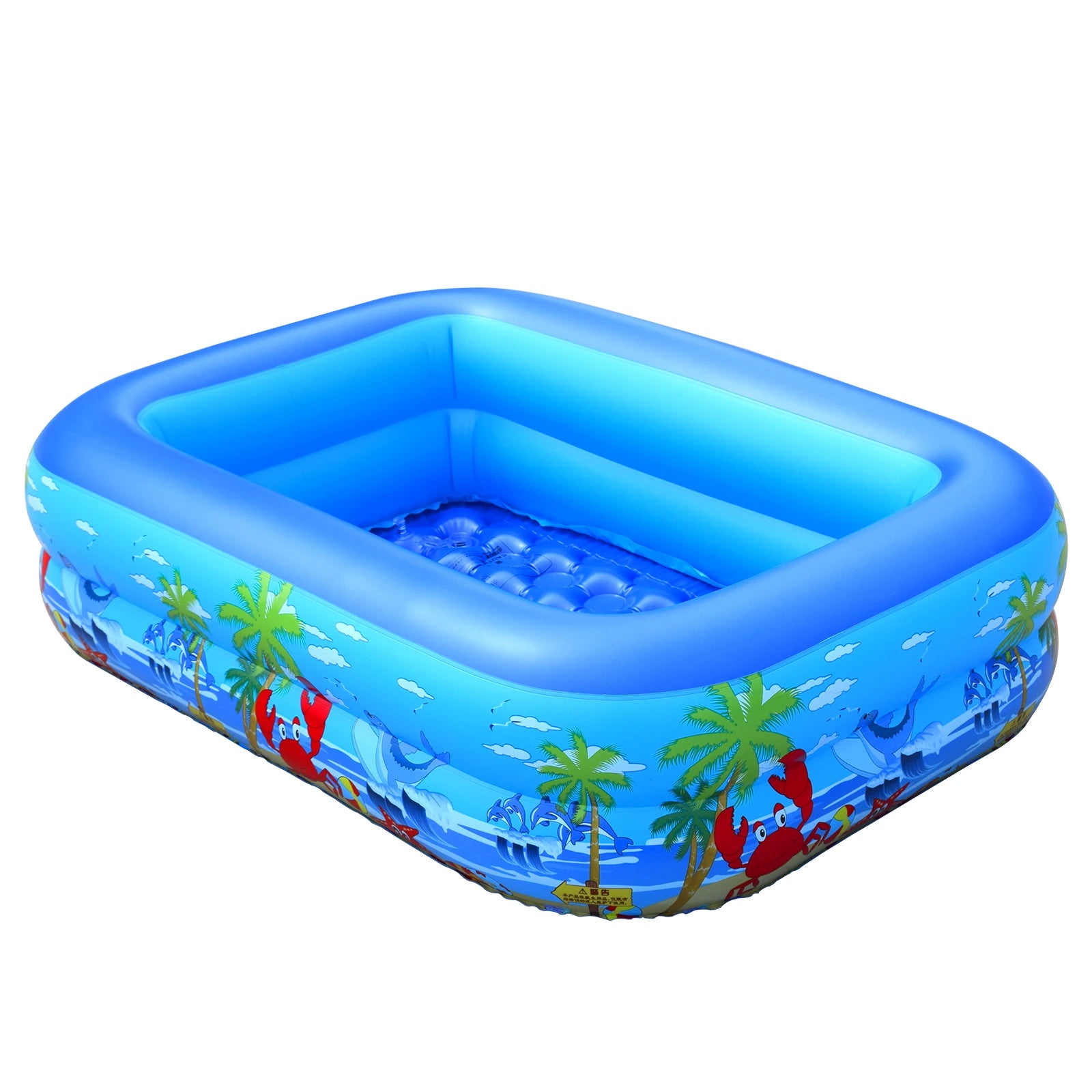 120cm~150cm Inflatable Ball Pit Pool for Kids, Toddlers, Blow Up PVC Swimming Pool for Indoor Outdoor Water Party Backyard, Blue