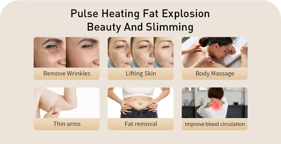40K 3-in-1 Ultrasonic Body Shaping Instrument Negative Pressure Slimming Beauty Massage  Facial Care Beauty Salon Dedicated