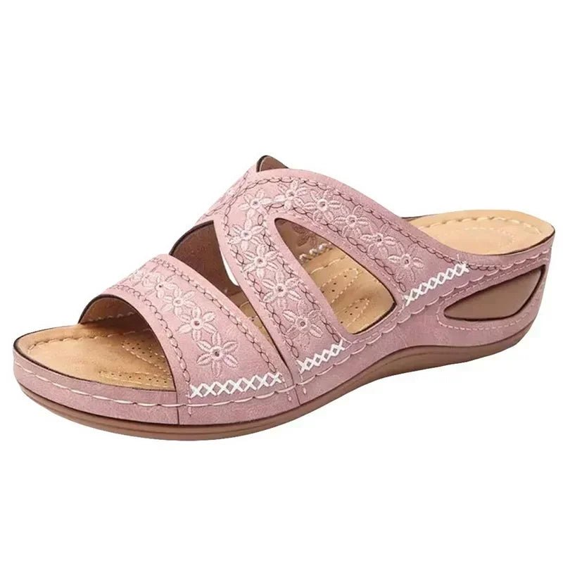 Summer 2025 women's sandals with exposed toes, retro anti slip leather casual women's fashionable versatile sandals - memorylane shop