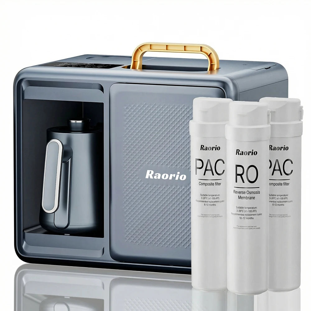 Raorio Camping Water Drinking Filter Outdoor Intelligent ReverseOsmosis System Portable Heating Water 5 Stage RO&UV Purification