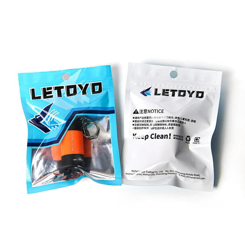 LETOYO UV Flashlights Led Mini USB Light Portable Rechargeable Waterproof Flashlight for squid jig metal jig fishing accessories